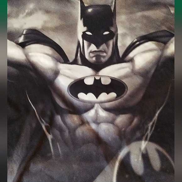 Batman 3D Theme Pullover Shirt Short Sleeve Silky Feel Polyester Size XL Large - Picture 2 of 3